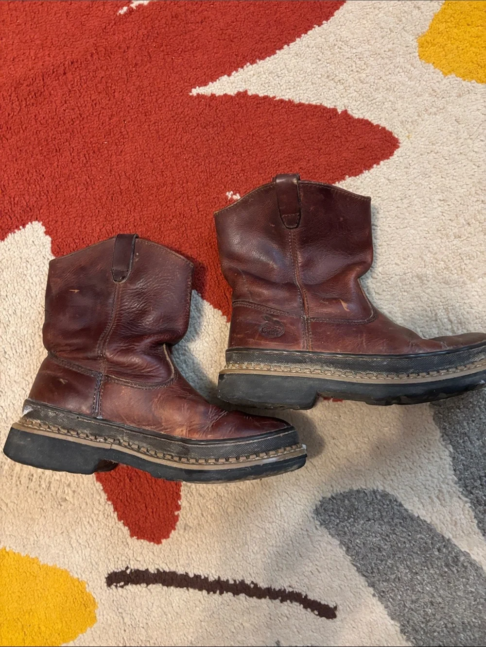 Boys, Georgia boot brown leather well-maintained “work” Boots